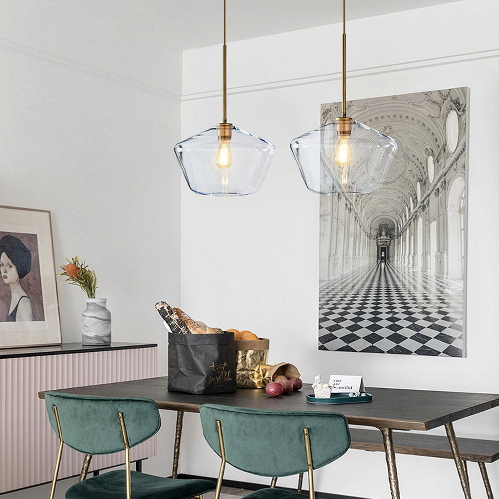 Glaspendellampa med industriell vintage stil Carvallo