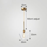 Glaspendellampa med industriell vintage stil Carvallo