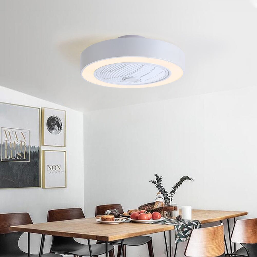 Kompakt 55 cm Takfläkt med 3 LED-ljusslägen och fjärrkontroll Carvallo