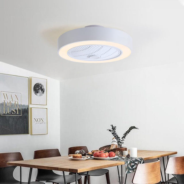 Kompakt 55 cm Takfläkt med 3 LED-ljusslägen och fjärrkontroll Carvallo