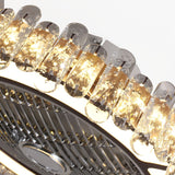 Stilren Rund Crystal LED Takmonterad Takfläkt Lampa Carvallo