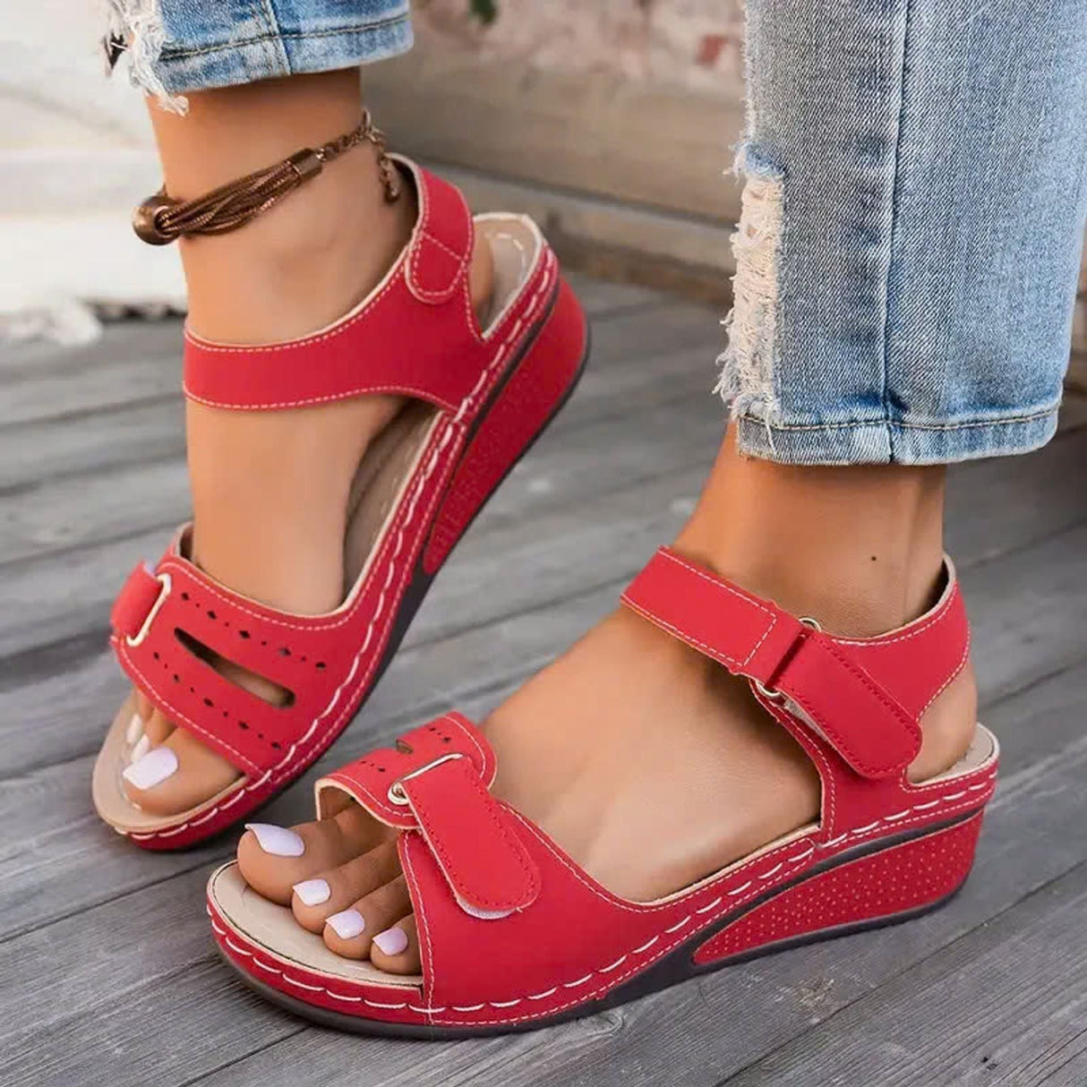Norelle™ Ortopediska sandaler-Hemnix-Röda-35-Hemnix