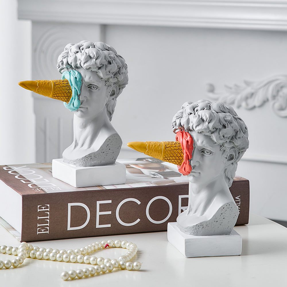 David Glassstaty Hem Dekor för Kreativ Bokhylla Display Carvallo