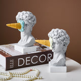 David Glassstaty Hem Dekor för Kreativ Bokhylla Display Carvallo