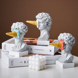 David Glassstaty Hem Dekor för Kreativ Bokhylla Display Carvallo