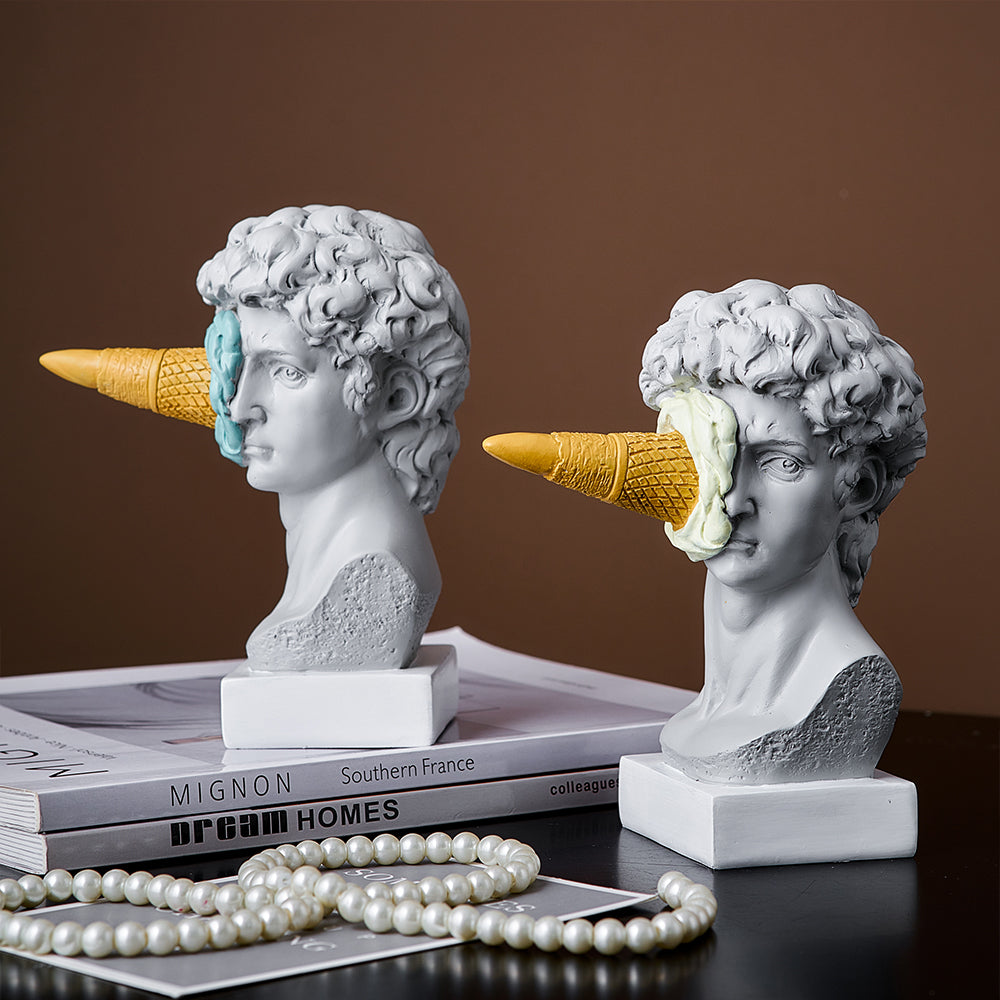 David Glassstaty Hem Dekor för Kreativ Bokhylla Display Carvallo