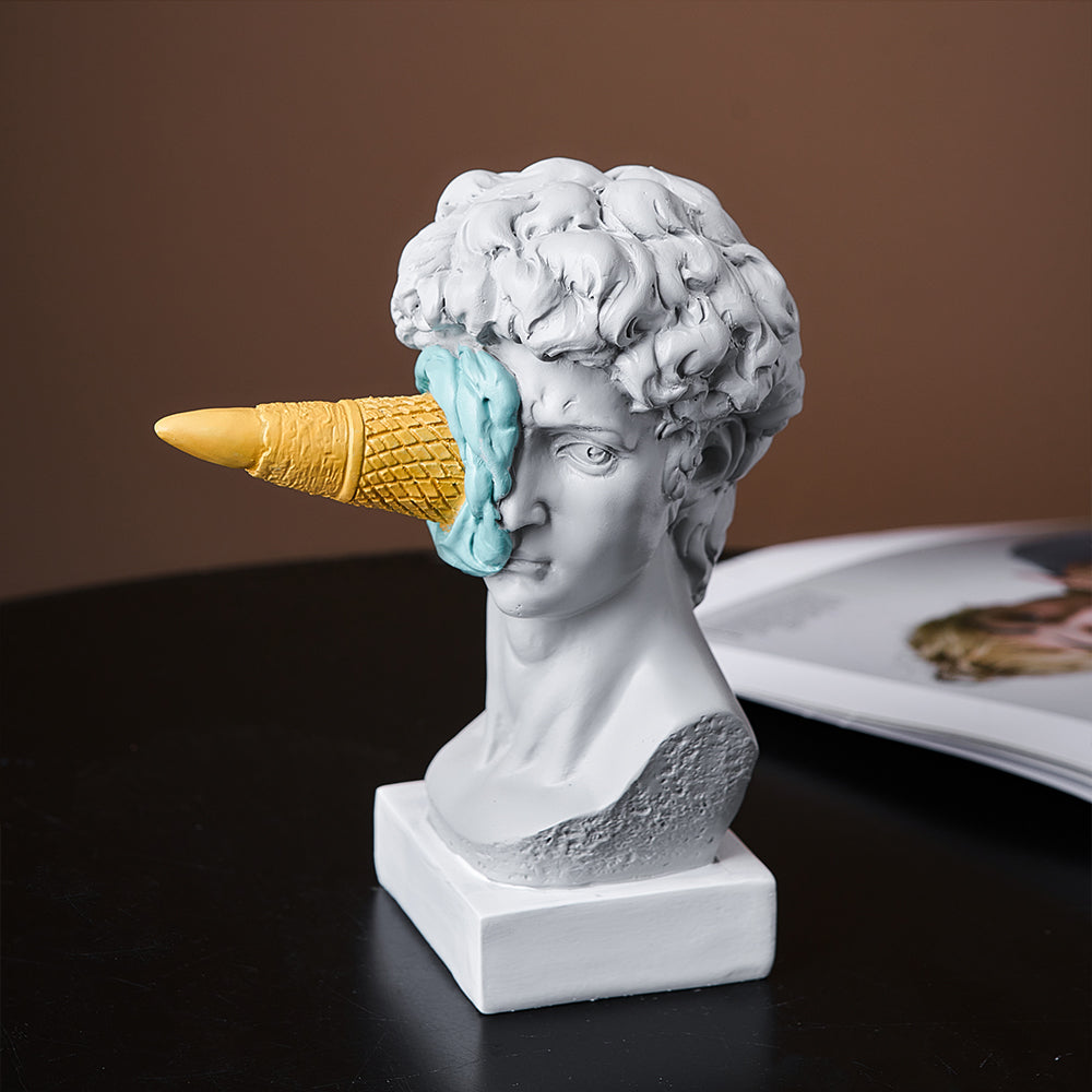 David Glassstaty Hem Dekor för Kreativ Bokhylla Display Carvallo