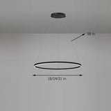 Modern svart LED hängande taklampa Carvallo