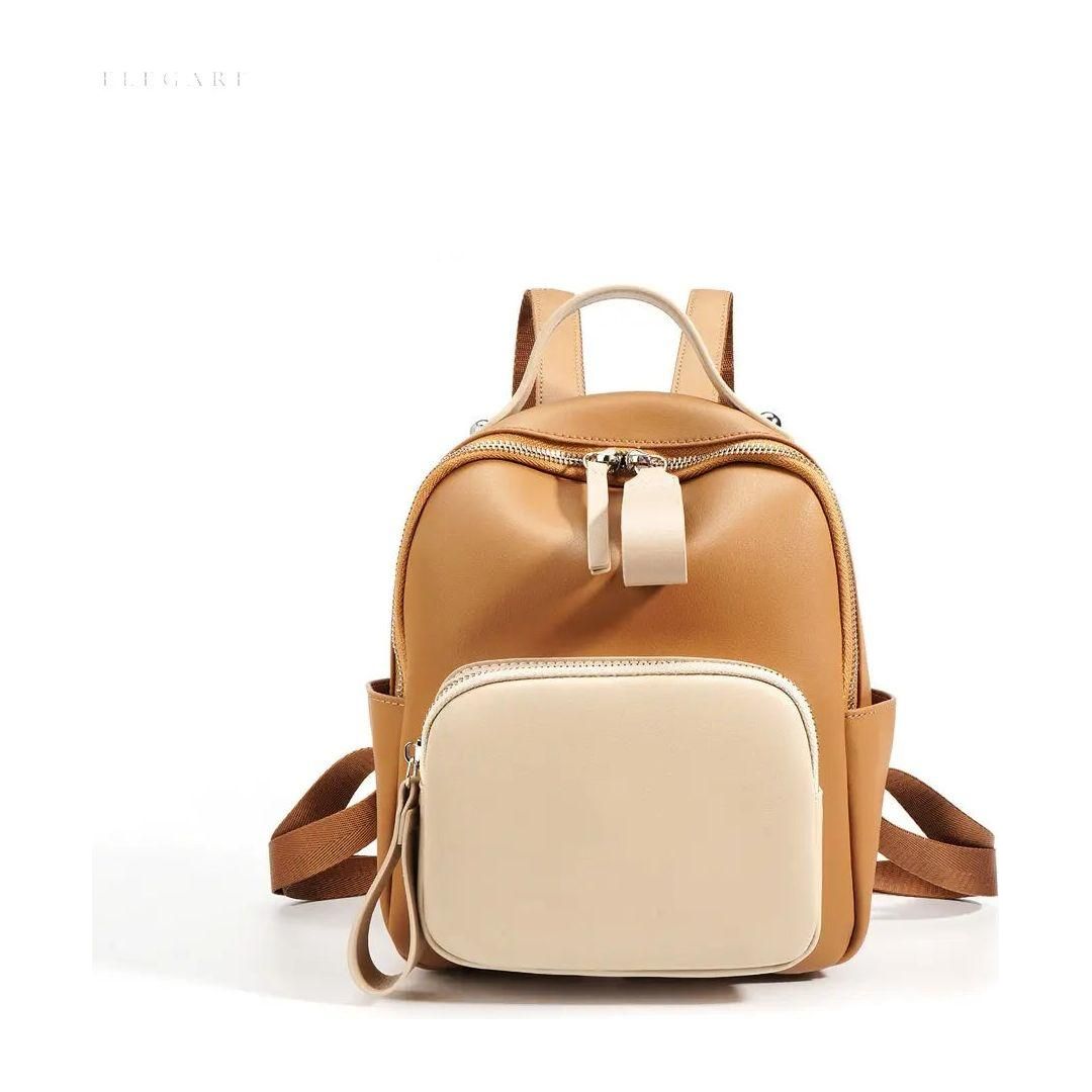 Nuvanié Lyx Dams Rucksack | Handgjord av Veganläder | Mångsidig & Stilren | I 4 Färger Carvallo