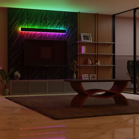 Modern svart LED utomhusvägglampa Carvallo