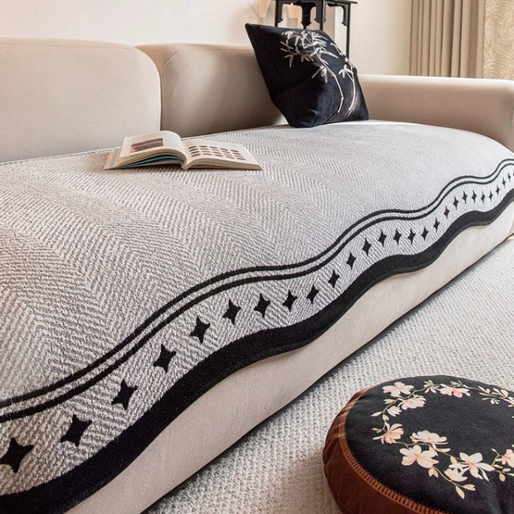 Modern Wave Antislip Sofföverdrag Carvallo