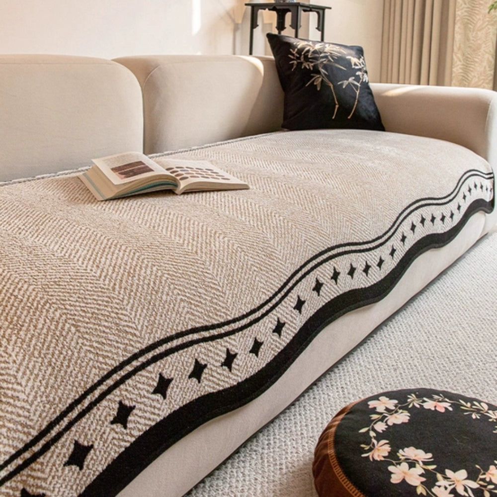 Modern Wave Antislip Sofföverdrag Carvallo
