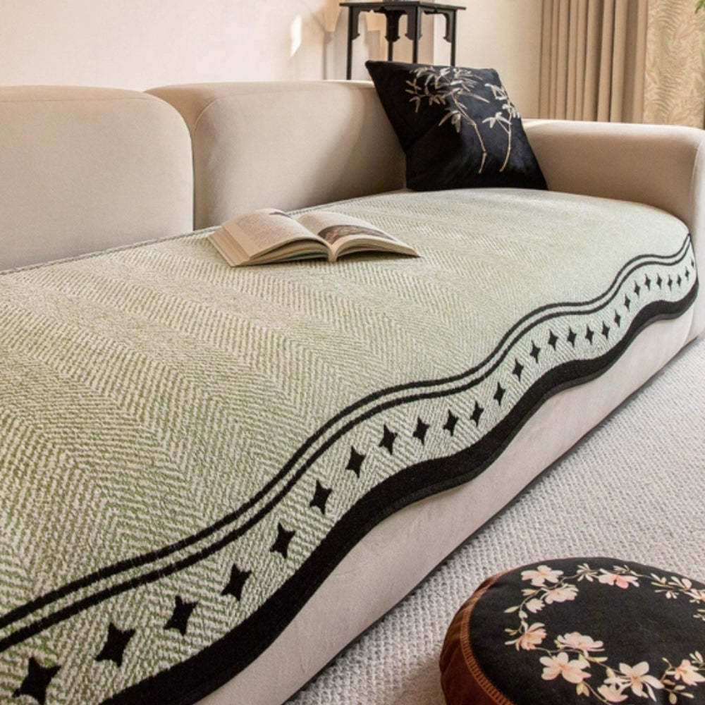 Modern Wave Antislip Sofföverdrag Carvallo