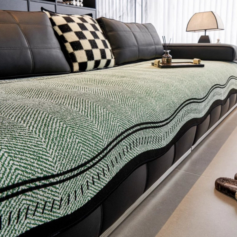 Modern Wave Antislip Sofföverdrag Carvallo