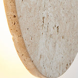 Rund naturlig sten vägglampa - väggsconce-lampa för inomhus sängbord och matrum - elegant väggbelysning Carvallo