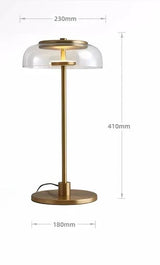 LumiGlow – Postmodern LED Bordspegel med Glaslock för Stilfull Belysning Carvallo