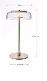 LumiGlow – Postmodern LED Bordspegel med Glaslock för Stilfull Belysning Carvallo