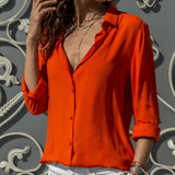 Dam Blus Långärmad Elegant Polyester Hemnix