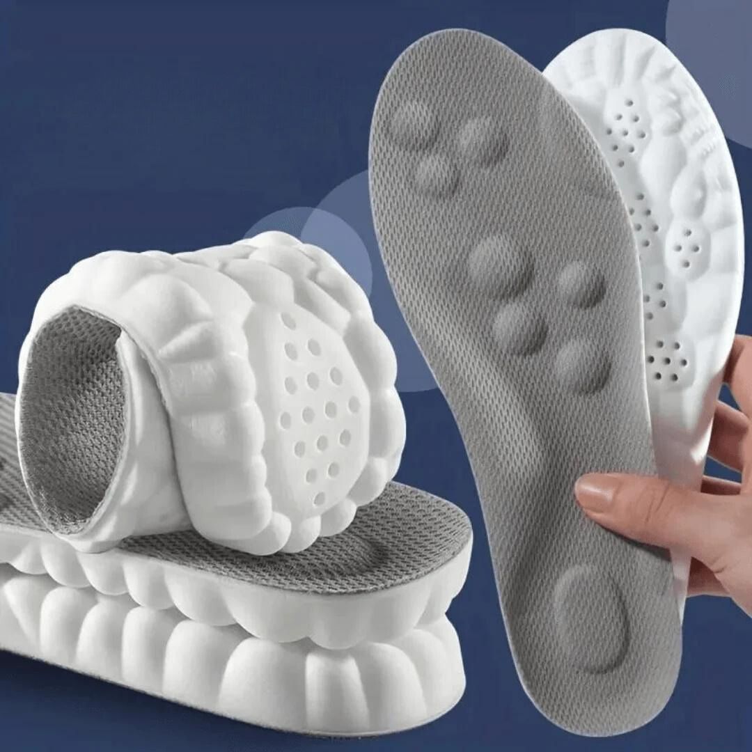 Carvallo 4D inläggssulor | Smärtfri fötter | Ergonomiskt stöd | Tvättbar & Anpassningsbar Carvallo