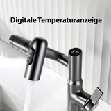 Badrumsblandare Svart Modern Mixer med LED-display Carvallo