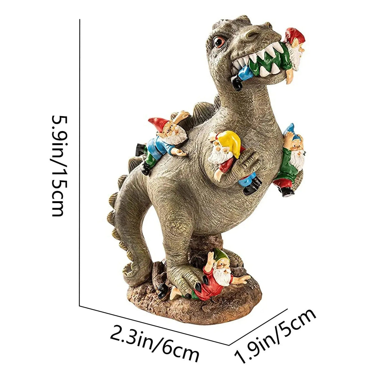 Tuggande Gnome-figur – Lekfull Resinskulptur MILA Sverige
