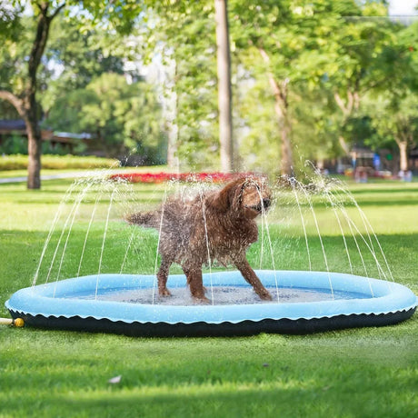 Pawellure Splash Pad för Hundar & Barn – Antiskid Sommar Sprinkler Mat för Utomhusskoj Carvallo