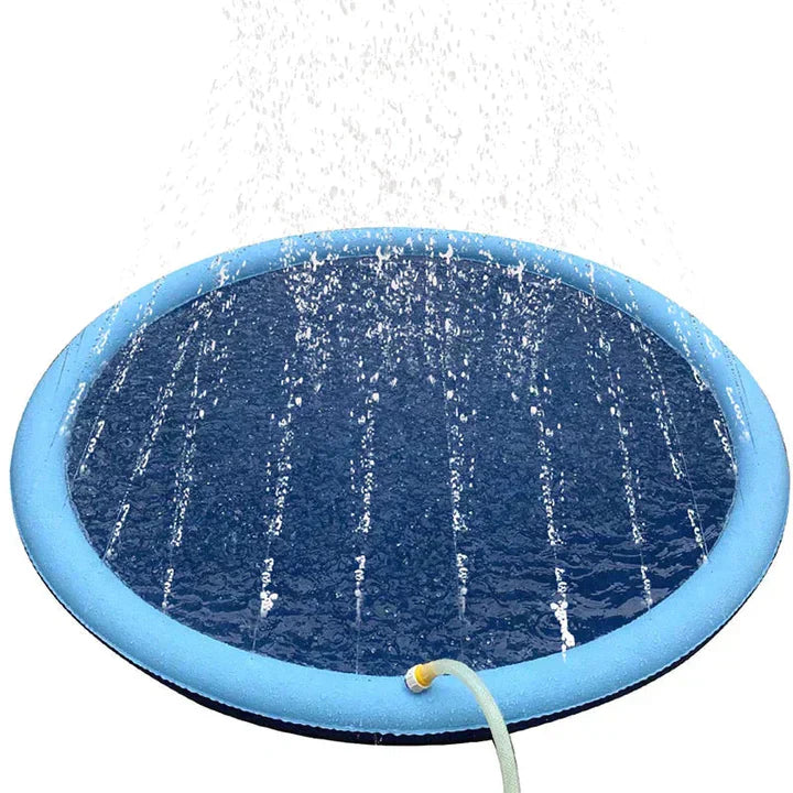 Pawellure Splash Pad för Hundar & Barn – Antiskid Sommar Sprinkler Mat för Utomhusskoj Carvallo