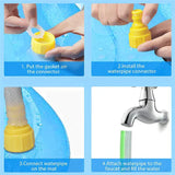 Pawellure Splash Pad för Hundar & Barn – Antiskid Sommar Sprinkler Mat för Utomhusskoj Carvallo