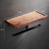 TimberWood - Toalettpappershållare i trä med praktisk telefonhylla MILA Sverige