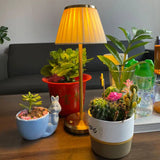 LumiCopper – Trådlampa i Koppar med Veckad Lampskärm, Elegant LED-lampa Carvallo