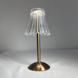 Elegant kristall-LED-bordslampa med mässingsfot – Vintage-inspirerad design Carvallo