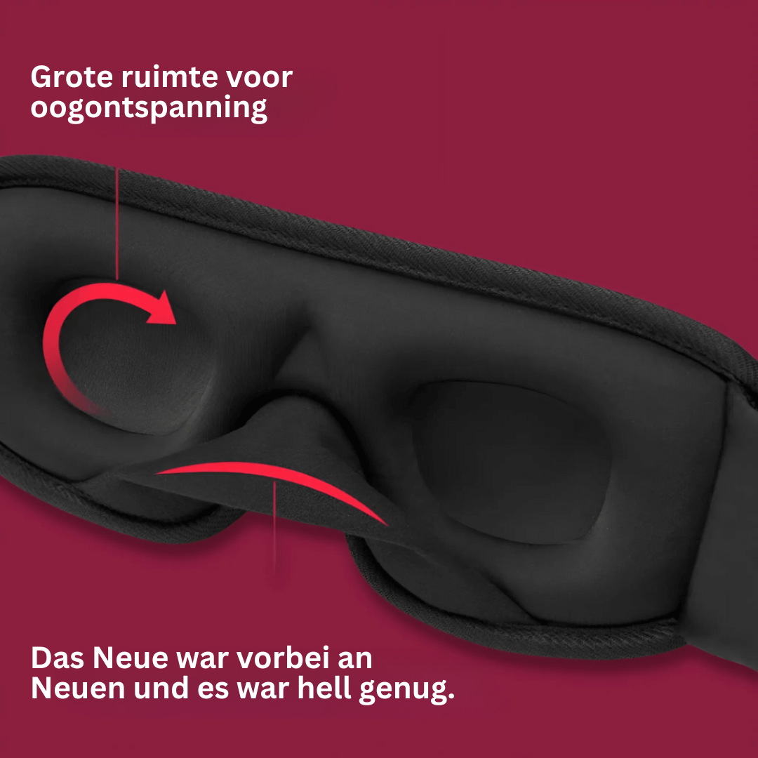 3D-konturerad sömnmask – Ljusblockerande komfort för djupare och vilsam sömn MILA Sverige