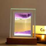 DriftGlow Ljus - 3D Glas LED Sandkonst Rörligt Nattljus Carvallo