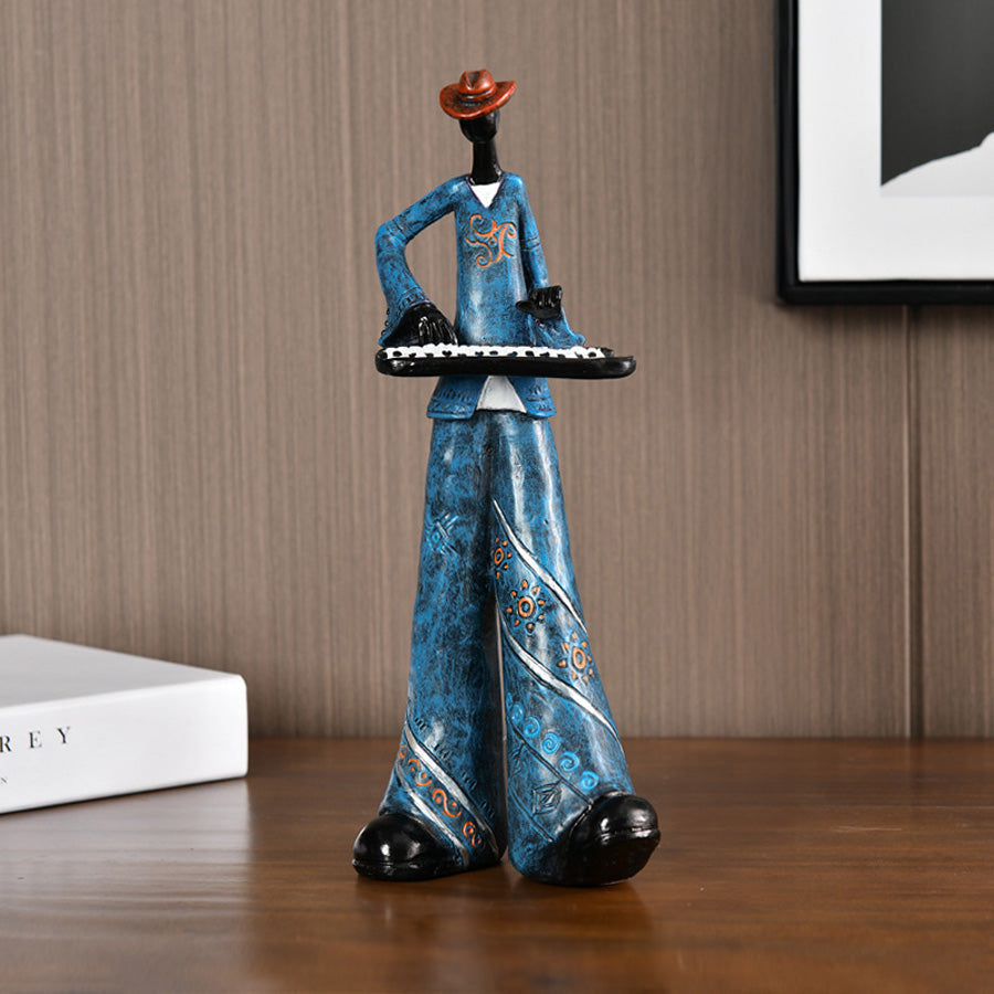 Väggkonst Resin Jazzmusiker Skulptur Carvallo