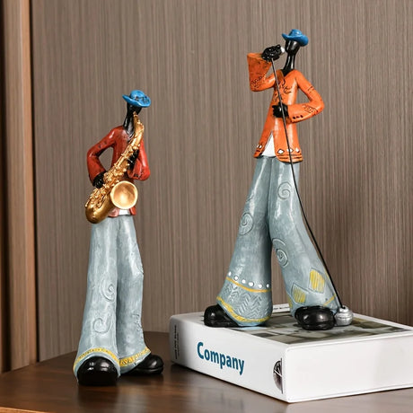 Väggkonst Resin Jazzmusiker Skulptur Carvallo