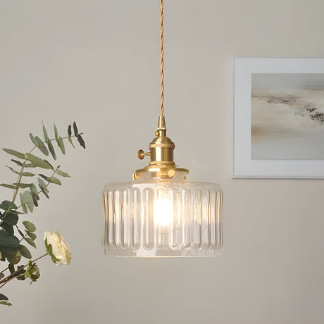 CrystalWave Light – Retro Kort Cylinder LED Hänglampa Carvallo