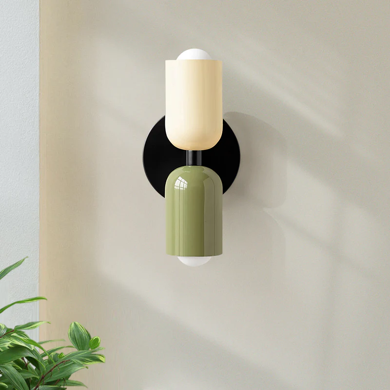 Vägglampa Modern Dubbel Glas Sconce Armatur Carvallo