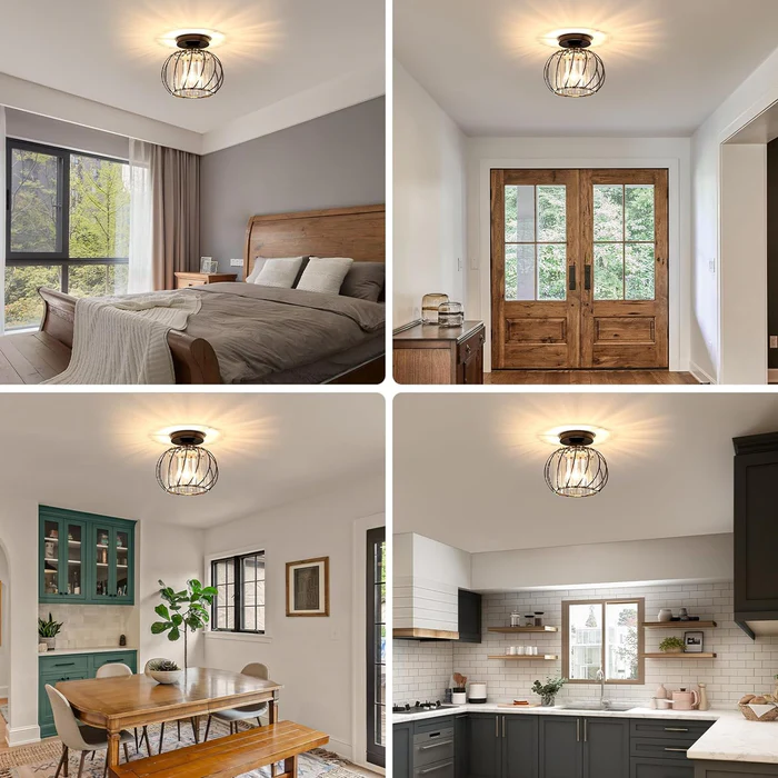 Pendellampa svart glas glob takarmatur Carvallo