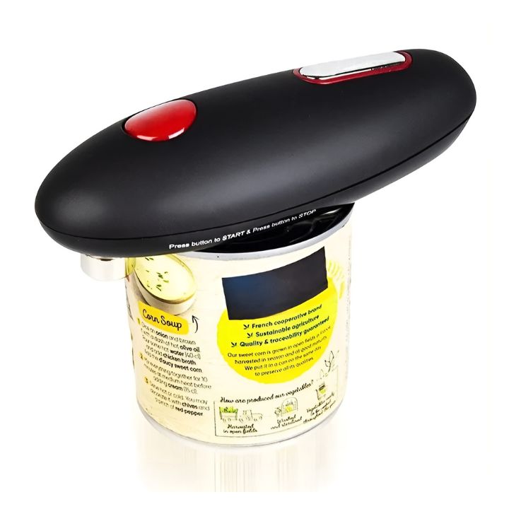 EasyPop Elektrisk Burköppnare – Handsfree, Släta Klippkanter Carvallo