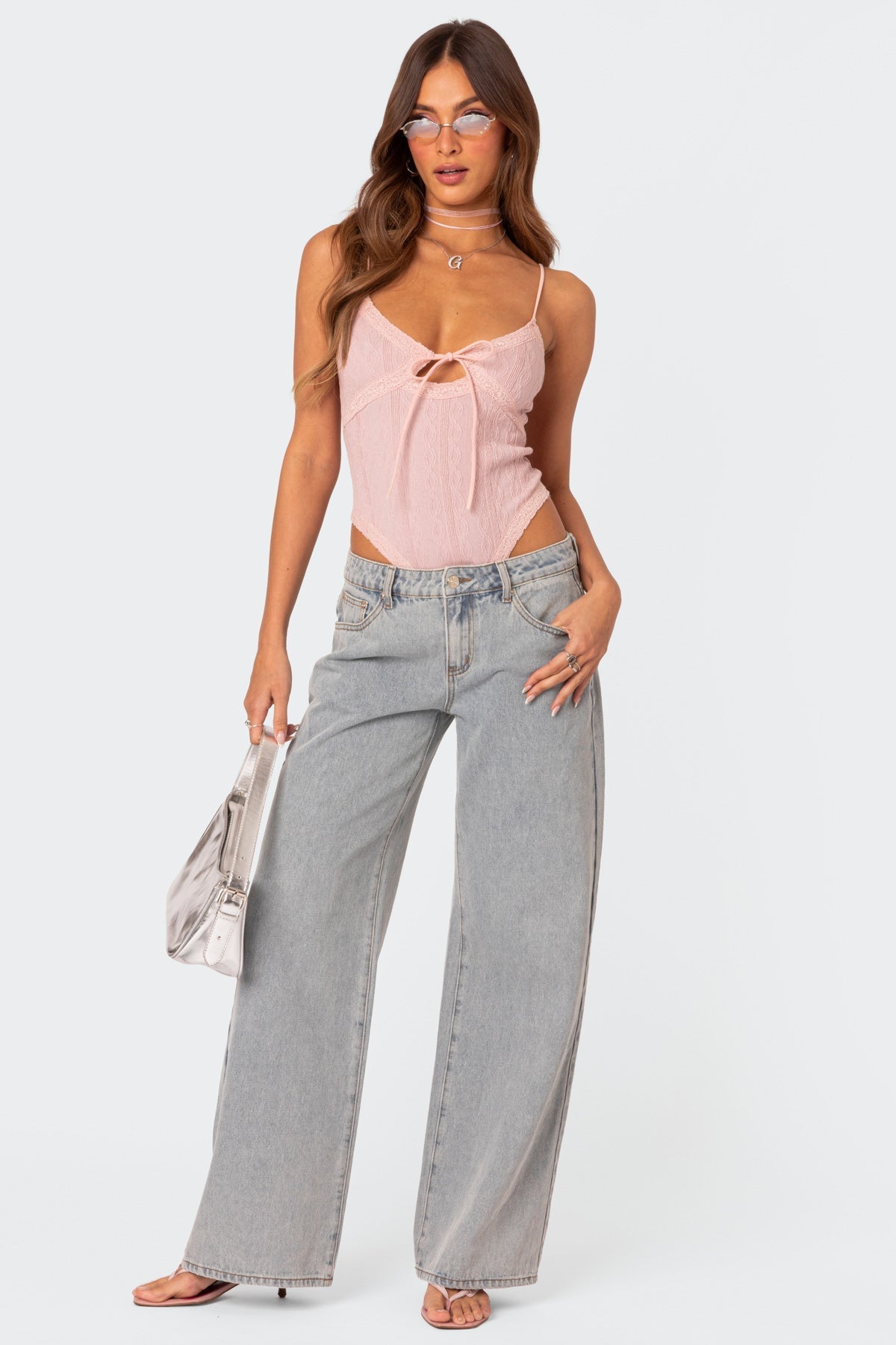 Dam Flared Jeans Stilren Åndbar Stretch Denim