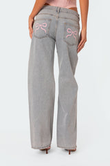 Dam Flared Jeans Stilren Åndbar Stretch Denim
