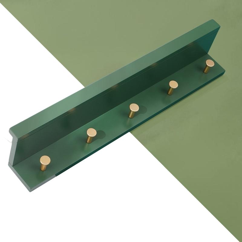 Stilig Vägghylla med Guldkrokar | Klädhängare | 2-5 Kroks Entréorganiseringshylla | Brick by Brick Carvallo