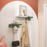 Stilig Vägghylla med Guldkrokar | Klädhängare | 2-5 Kroks Entréorganiseringshylla | Brick by Brick Carvallo