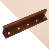 Stilig Vägghylla med Guldkrokar | Klädhängare | 2-5 Kroks Entréorganiseringshylla | Brick by Brick Carvallo