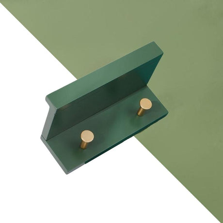 Stilig Vägghylla med Guldkrokar | Klädhängare | 2-5 Kroks Entréorganiseringshylla | Brick by Brick Carvallo