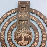 TimberTurn – Evig skrivbordskalender i trä med roterande display MILA Sverige