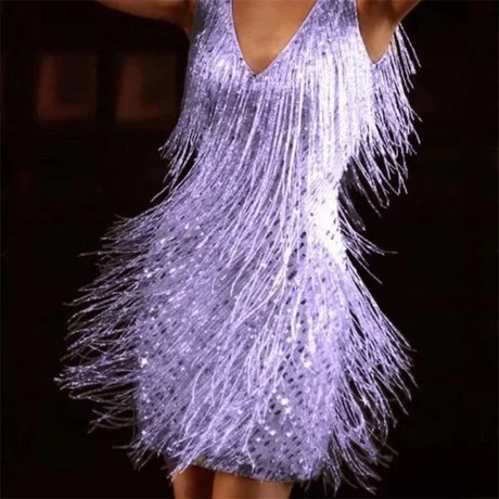 Kvinnors Prinsessklänning V-hals Polyester Spandex Hemnix