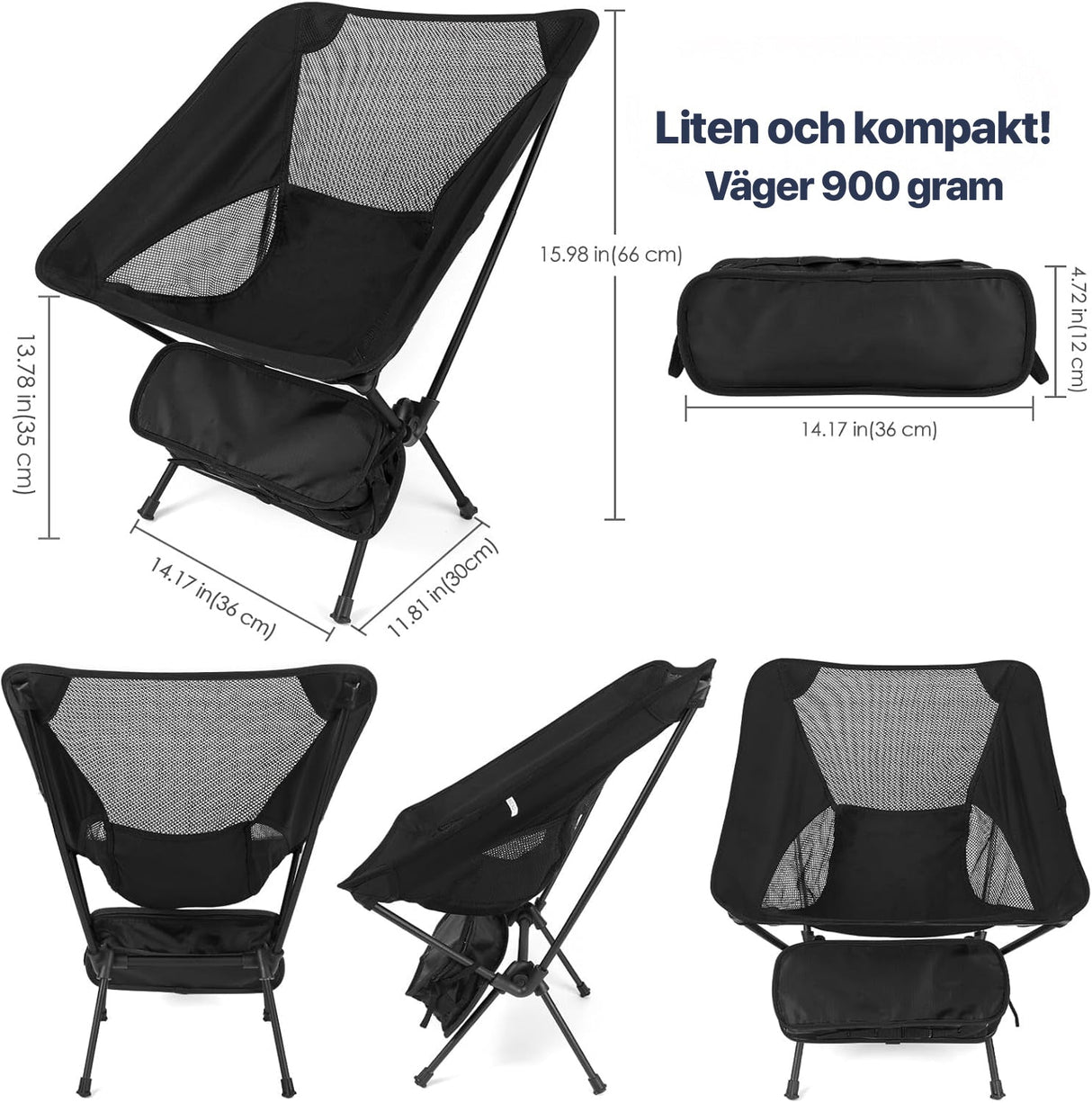 ErgoChair - Hopfällbar Stol för Strand, Camping & Fritid-Hemnix-Hemnix