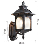 Europeisk svart balkong utomhusvägglampa Carvallo