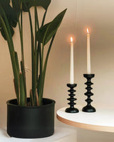 Carvallo Sculptor – Lyxig Träljushållare med Skulptural Elegans Carvallo